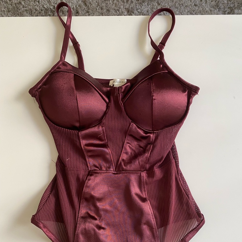 Burgundy/purple bodysuit